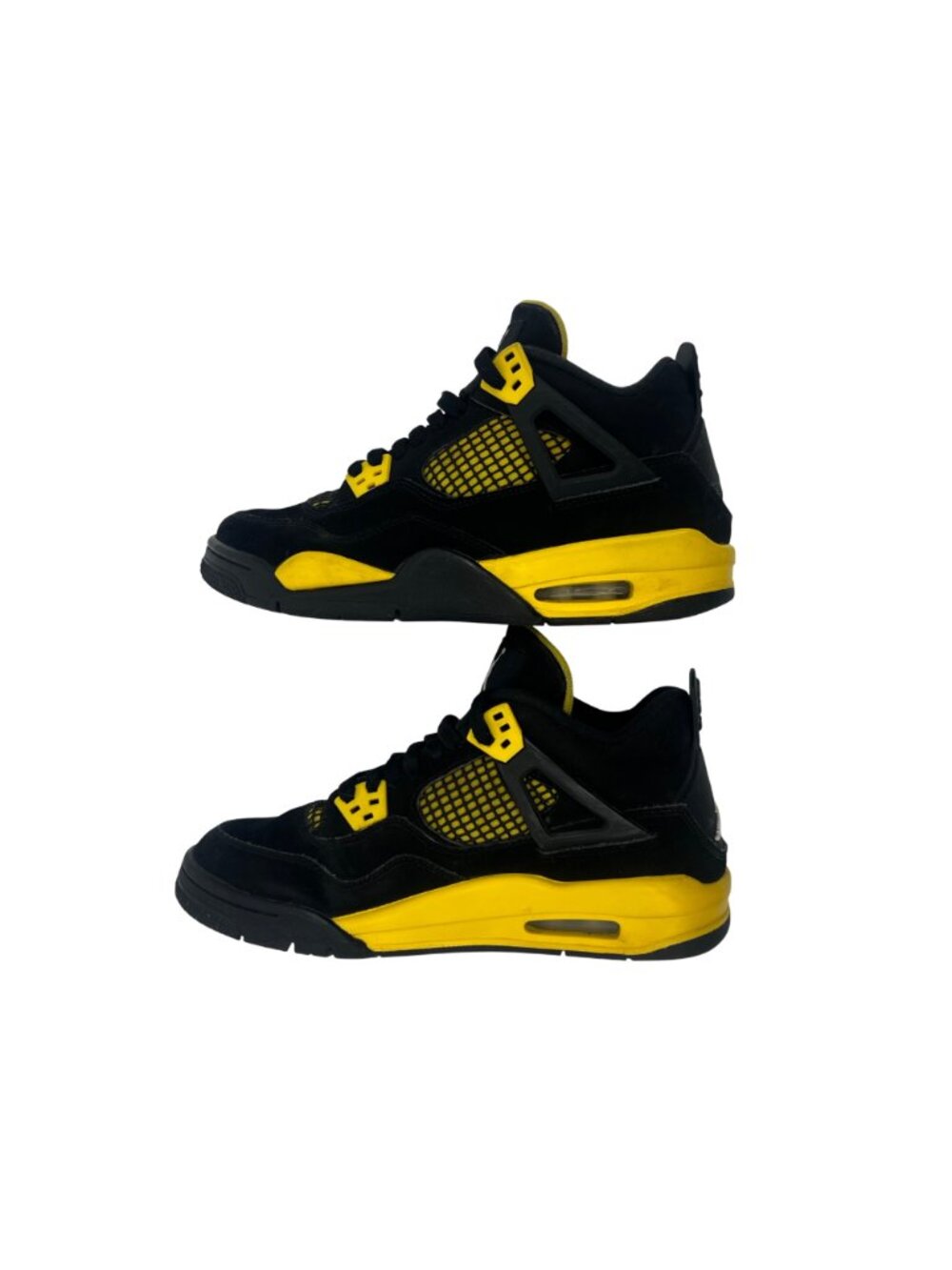 Air Jordan 4 Retro Thunder Black & Tour Yellow Sneakers | Men's 7 Collectable - Picture 5 of 16